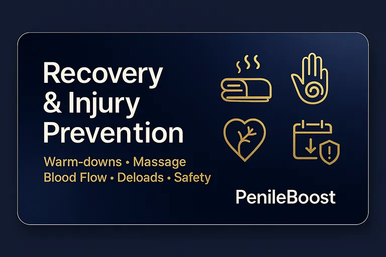 Recovery workflow: session → warm-down → massage → hydration → sleep → progress tracking